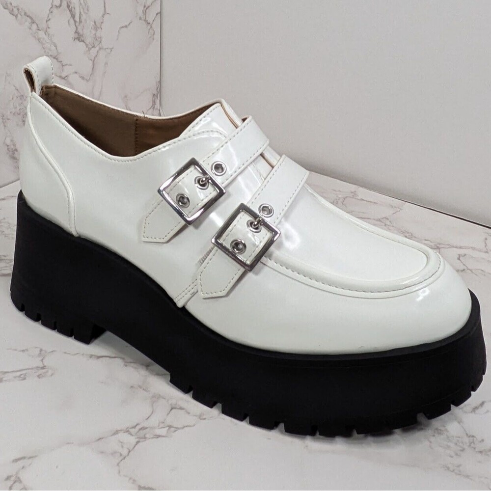 NEW Zodiac Women's Perri Platform Loafer White 8.5 M